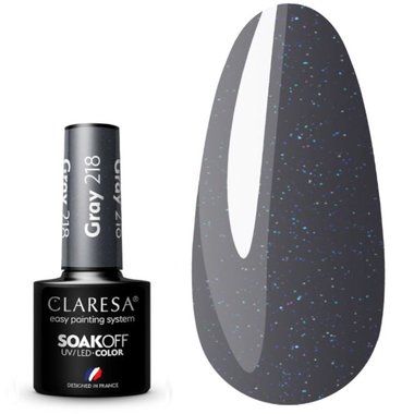 Claresa Гель лак GRAY 218 -5g