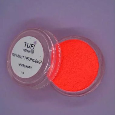 Пигмент TUFI profi PREMIUM неоновый красный 3 г - Фото №2