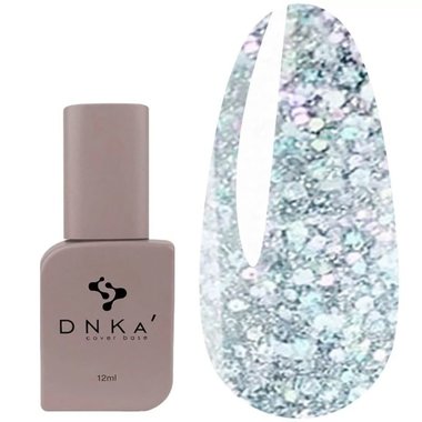 База DNKa Cover  Base №049 серебряный светоотражающий с пайетками разного размера 12 мл
