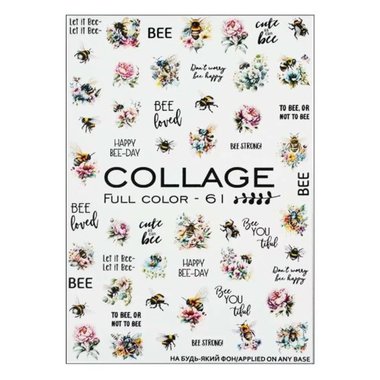 Слайдер дизайн Crystaloff Collage full color 61 надписи, природа