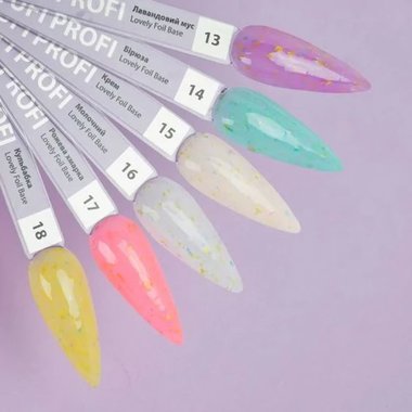 База TUFI profi PREMIUM Lovely Foil Base с фольгой 13 лавандовый мусс 8 мл - Фото №3