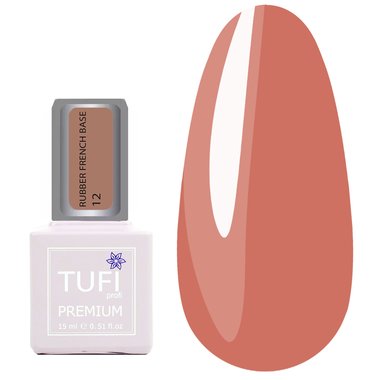 База TUFI profi PREMIUM Rubber French Base 012 сладкий мокко 15 мл - Фото №1