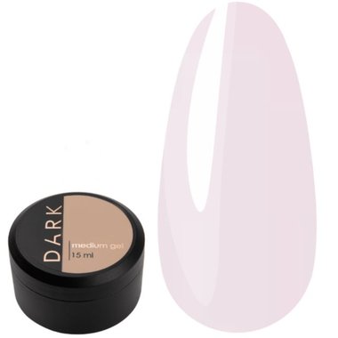 Гель для наращивания DARK Medium Gel №04 молочный 15 мл - Фото №1