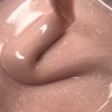 Гель для наращивания DARK Medium Gel №32 бежевый с блестками 15 мл - Фото №2