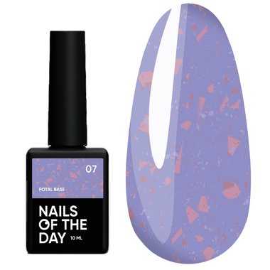 База NAILSOFTHEDAY Potal №07 фиолетовый с розовой поталью 10 мл - Фото №1