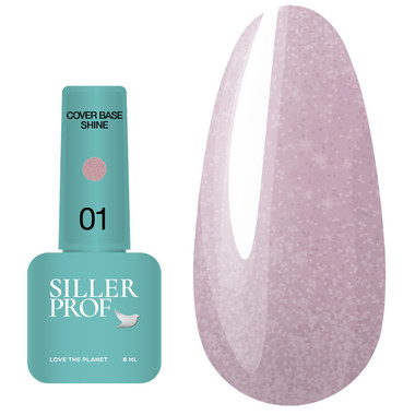 База SILLER Cover Shine №01 нежно-розовый с блестками 8 мл (u0000002632) - Фото №1