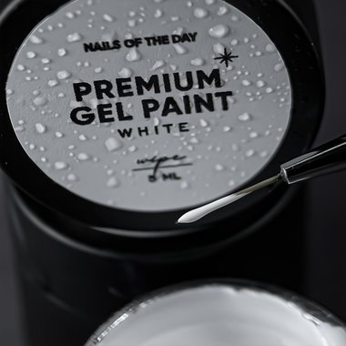 Гель-краска NAILSOFTHEDAY Premium gel paint White wipe, 5 ml - Фото №2