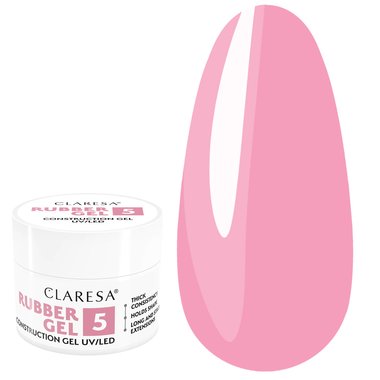Гель для наращивания Claresa Rubber Gel 05 темно-розовый 45 г - Фото №1