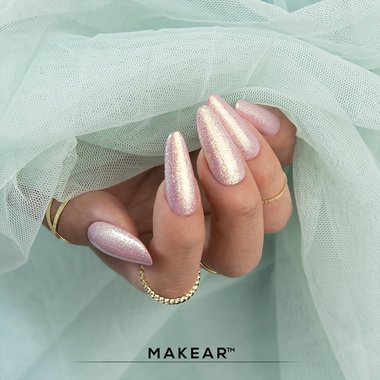Гель-лак MAKEAR Glossy 402 розовое золото 8 мл - Фото №3
