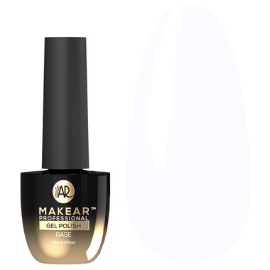 База для ногтей MAKEAR Nude Rubber Base NRB01 White 8 мл - Фото №1