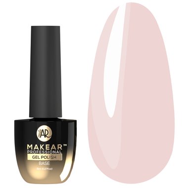 База для ногтей MAKEAR Nude Rubber Base NRB03 Pudding Pink 8 мл - Фото №1
