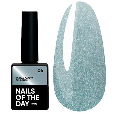 Гель-лак NAILSOFTHEDAY Korean cat eye 06 полупрозрачный серо-голубой 10 мл - Фото №1