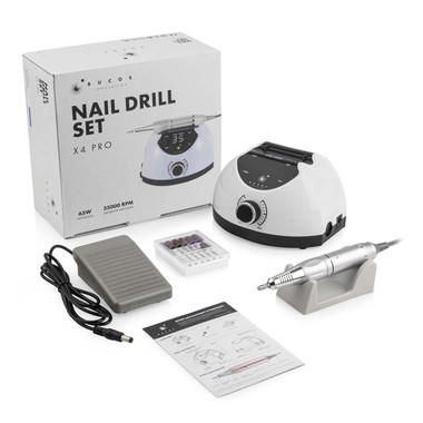 Фрезер для маникюра BUCOS Nail Drill X4 PRO WHITE PEARL 65W 35000 обр./мин белый + 6 улучшенных фрез - Фото №7