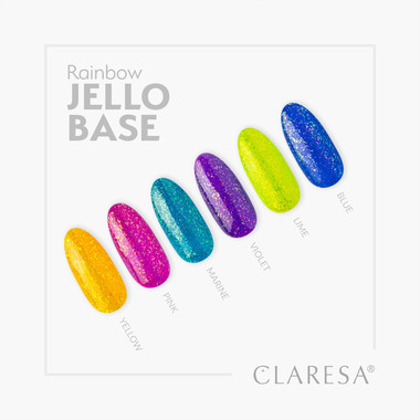 База для ногтей CLARESA RAINBOW JELLO BASE Lime 5 г - Фото №4