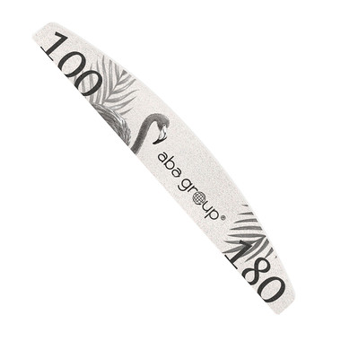 Пилочка для ногтей безопасный пакет Aba Group Полумесяц 100/180 SLIM - FLAMING - Фото №1