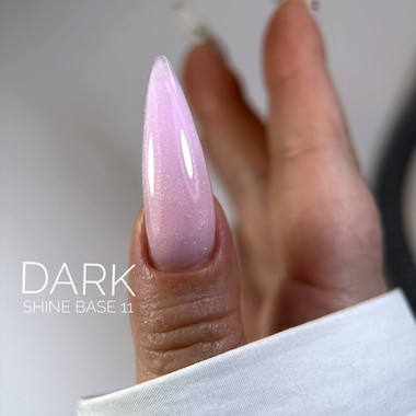База DARK PRO base Shine 11 розовый с розовыми блестками 15 мл - Фото №3