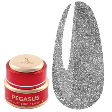 Втирка для ногтей Slowianka 01 Pegasus Silver 2 г - Фото №1