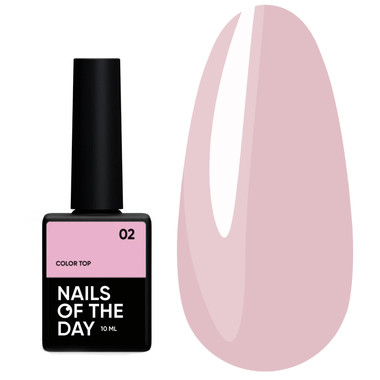 Топ NAILSOFTHEDAY Color top 02 розовый нюд 10 мл - Фото №1