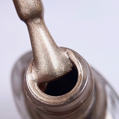 Лак для стемпинга DARK Stamping polish №21 белое золото металлик 10 мл - Фото №3