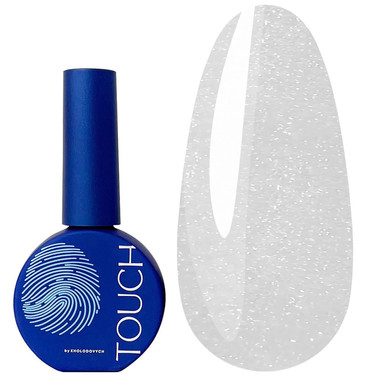 База для ногтей Touch Cover Base Gloss 01 серебро с блестками 13 мл - Фото №1