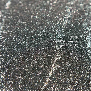 Гель-лак NAILSOFTHENIGHT Diamond Premium gel 01 серебряный 5 мл - Фото №2