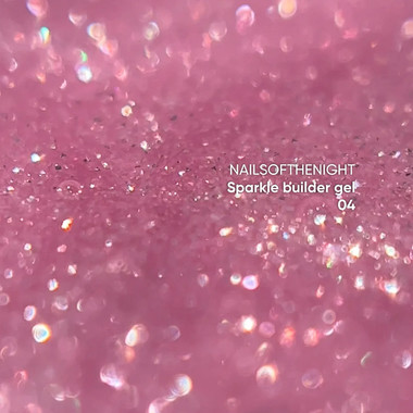 Гель NAILSOFTHENIGHT Sparkle Builder gel 04 розовый светоотражающий 15 мл - Фото №2