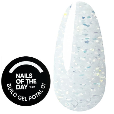 Гель NAILSOFTHEDAY Build gel potal 01 молочный 15 мл - Фото №1