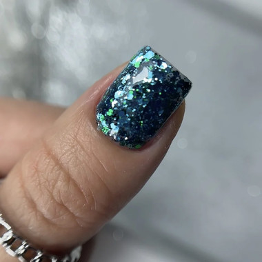 Гель NAILSOFTHENIGHT Brokat gel 03 изумрудный 5 г - Фото №3