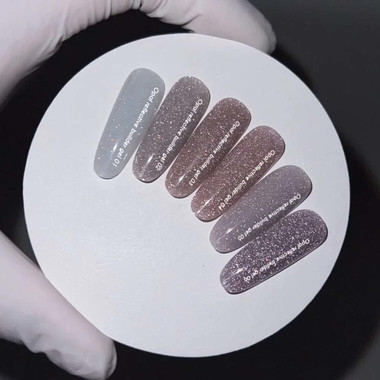 Гель NAILSOFTHEDAY Opal reflective Builder gel 04 холодный нюд с опаловым блеском 15 г - Фото №3