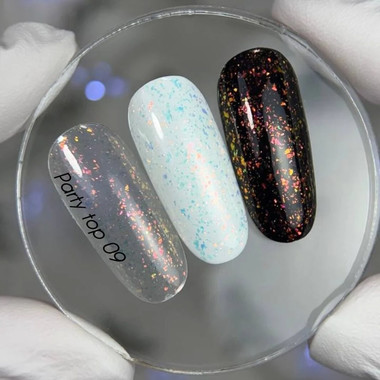 Топ NAILSOFTHEDAY Party top 09 с голографической слюдой 10 мл - Фото №2
