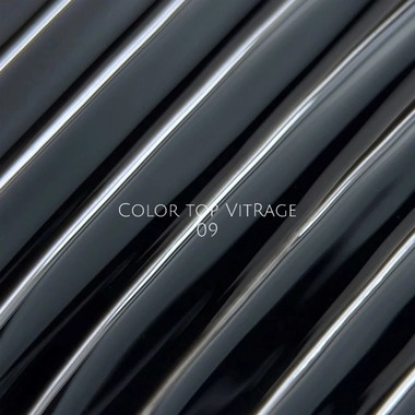 Топ NAILSOFTHEDAY Color top Vitrage 09 без липкого слоя полупрозрачный черный 10 мл - Фото №2