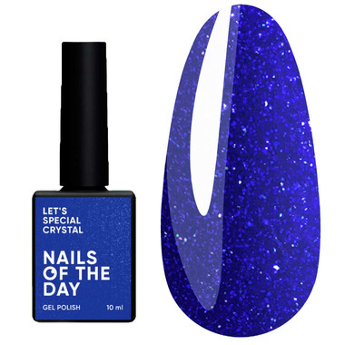 Гель-лак NAILSOFTHEDAY Let's Special Crystal глубокий синий с шиммером 10 мл - Фото №1