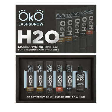 Набор OkO lash&brow Liquid Hybrid tint H2O (5 красок и 1 окислитель) - Фото №1