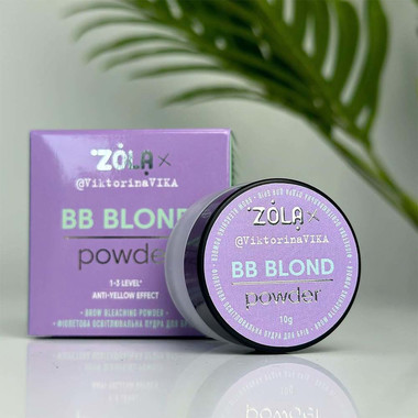 Пудра ZOLA Viktorina Vika осветительная фиолетовая для бровей BB Powder 10 г - Фото №3