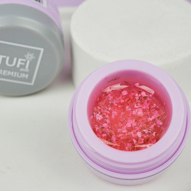 Гель-лак TUFI profi PREMIUM Bloom 01 с сухоцветами лантана 5мл - Фото №5