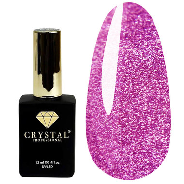 База для ногтей Crystal Base Disco №9 фуксия светоотражающая 12 мл - Фото №1