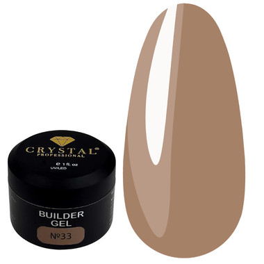 Гель для наращивания Crystal Builder Gel №33 капучино 15 мл - Фото №1