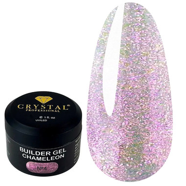 Гель для наращивания Crystal Builder Gel Chameleon №4 розово-фиолетовый хамелеон 15 мл - Фото №1