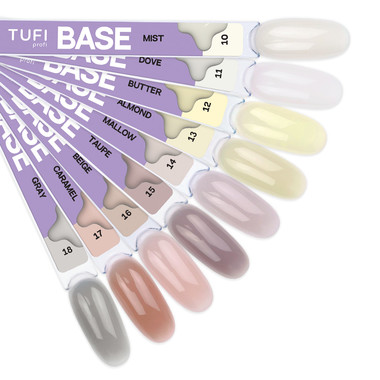 База для ногтей TUFI profi Cover base coat 14 Mallow 10 мл (0326533) - Фото №4
