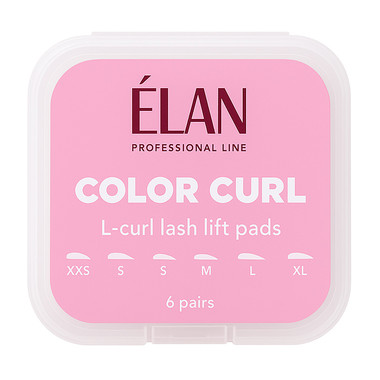 Силиконовые валики Elan для ламинирования ресниц Color Curl L-изгиб
