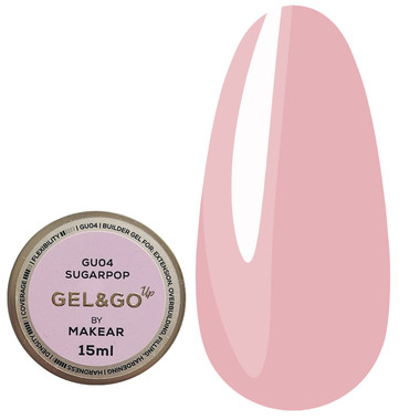 Гель для наращивания MAKEAR Gel&Go Up GU04 Sugarpop 15 мл - Фото №1