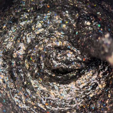 Втирка для ногтей Slowianka Holo Black Flakes 1 г - Фото №3