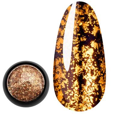 Втирка для ногтей Slowianka Gold Flakes 0,5 г - Фото №1