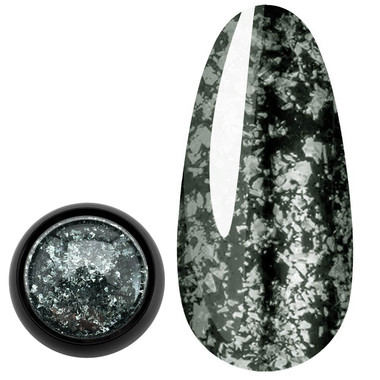 Втирка для ногтей Slowianka Grey Flakes 0,5 г - Фото №1