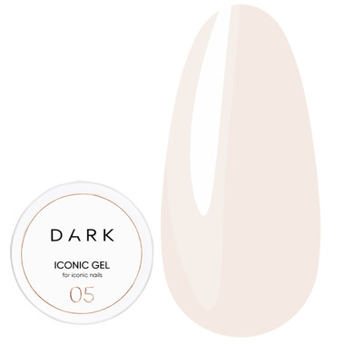 Гель для наращивания DARK Iconic Gel 05 светло-кремовый 15 мл - Фото №1