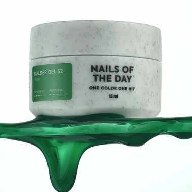 Гель для наращивания NAILSOFTHEDAY Builder gel 052 Vitrage зеленый 15 мл - Фото №4
