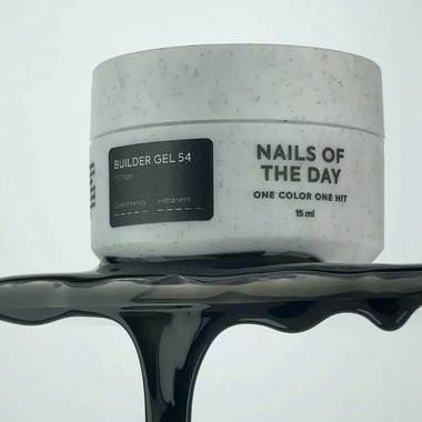 Гель для наращивания NAILSOFTHEDAY Builder gel 054 Vitrage черный 15 мл - Фото №5