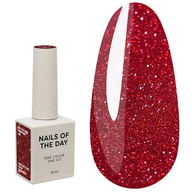 Гель-лак NAILSOFTHEDAY Gel Polish 165 Campari насыщенный красный светоотражающий 10 мл - Фото №1