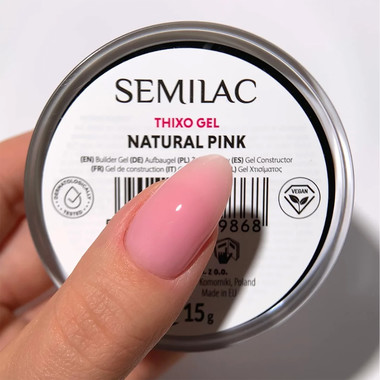 Гель для наращивания Semilac Thixo Gel Natural Pink 15 г - Фото №2