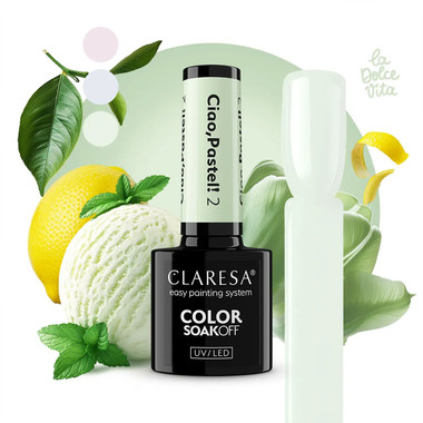 Гель-лак Claresa Ciao,Pastel! 2 нежный мятный 5 мл - Фото №4